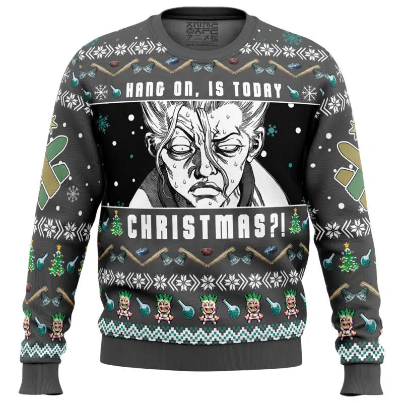 Hang On, Is Today Christmas?! Dr. Stone Ugly Christmas Sweater