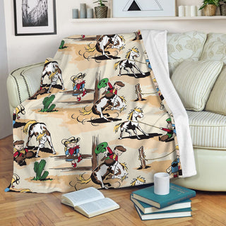 Horse And Cowboys Blanket Sofa Bed Throws Lightweight Cozy Bed Blanket Soft Suitable For All Season