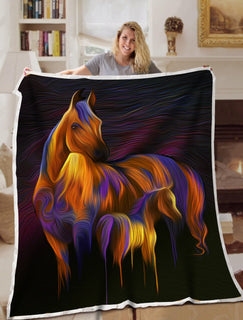 Horse Mom Unique Art Blanket Sofa Bed Throws Lightweight Cozy Bed Blanket Soft Suitable For All Season