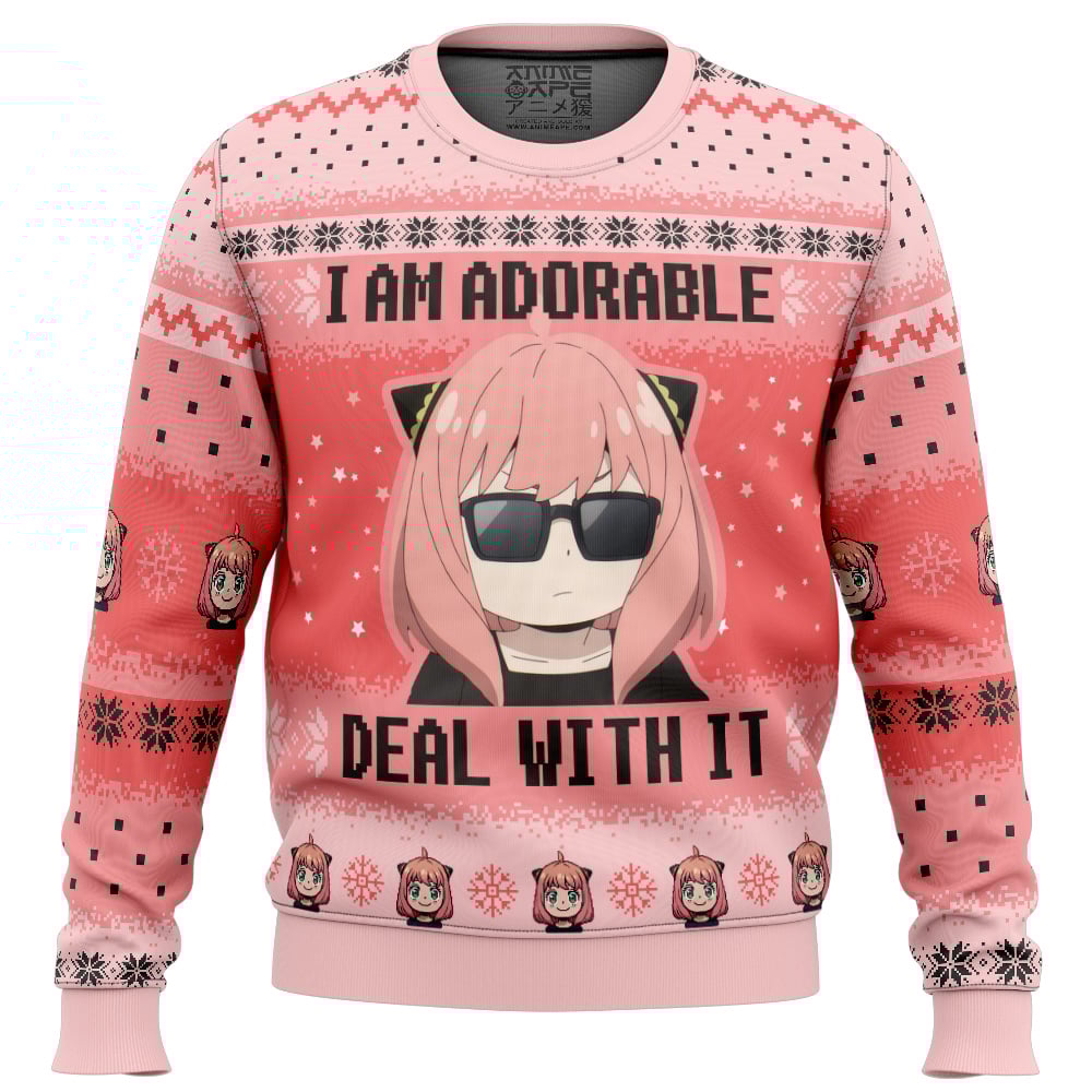 I Am Adorable Spy X Family Ugly Christmas Sweater