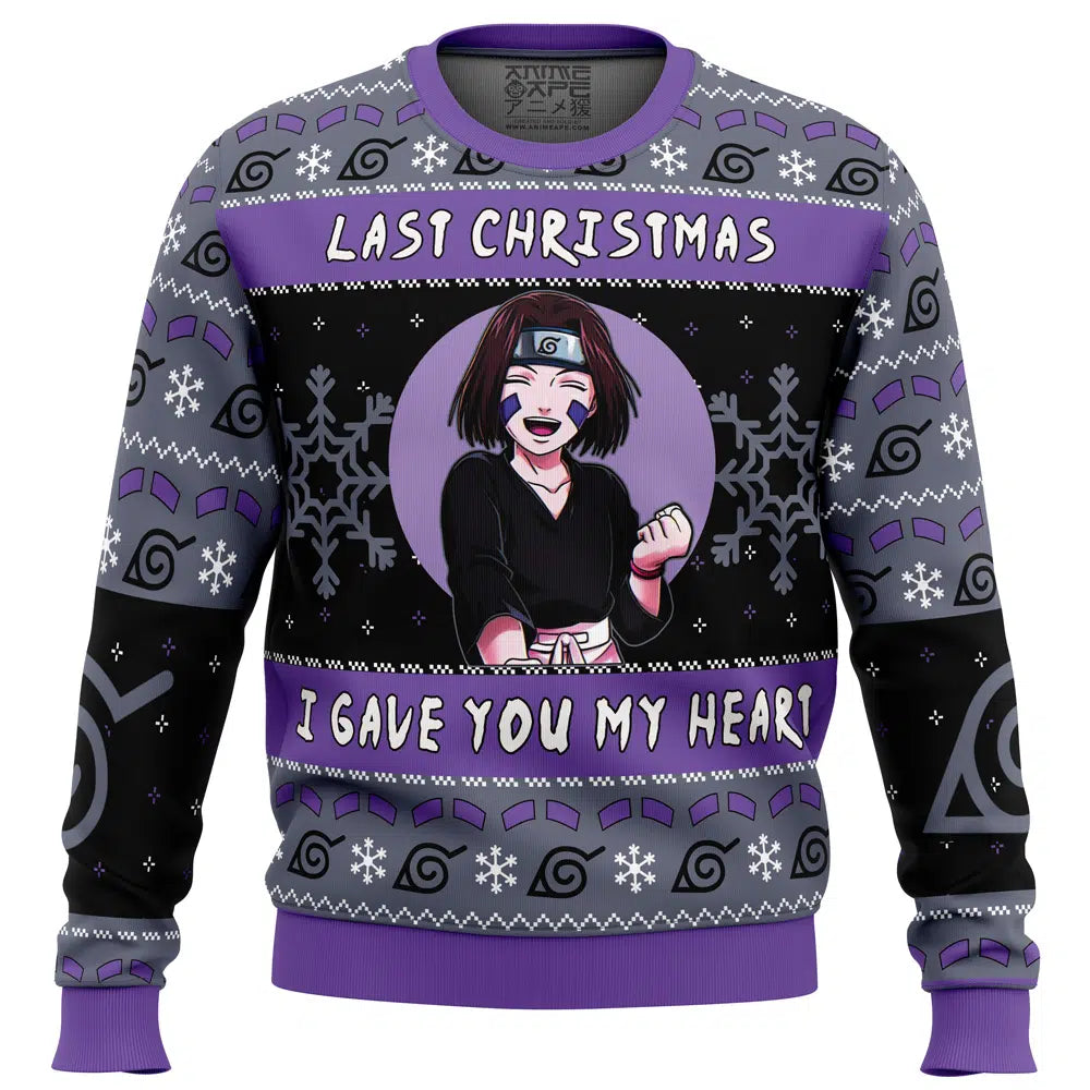 Last Christmas I Gave You My Heart Rin Nohara Shippuden Ugly Christmas Sweater