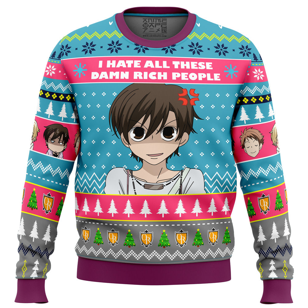 I Hate All Ouran High School Host Club Ugly Christmas Sweater