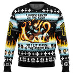 I Heard Santa on the Roof Fire Force Ugly Christmas Sweaters