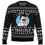 I Love You but Bob's Burgers Ugly Christmas Sweater