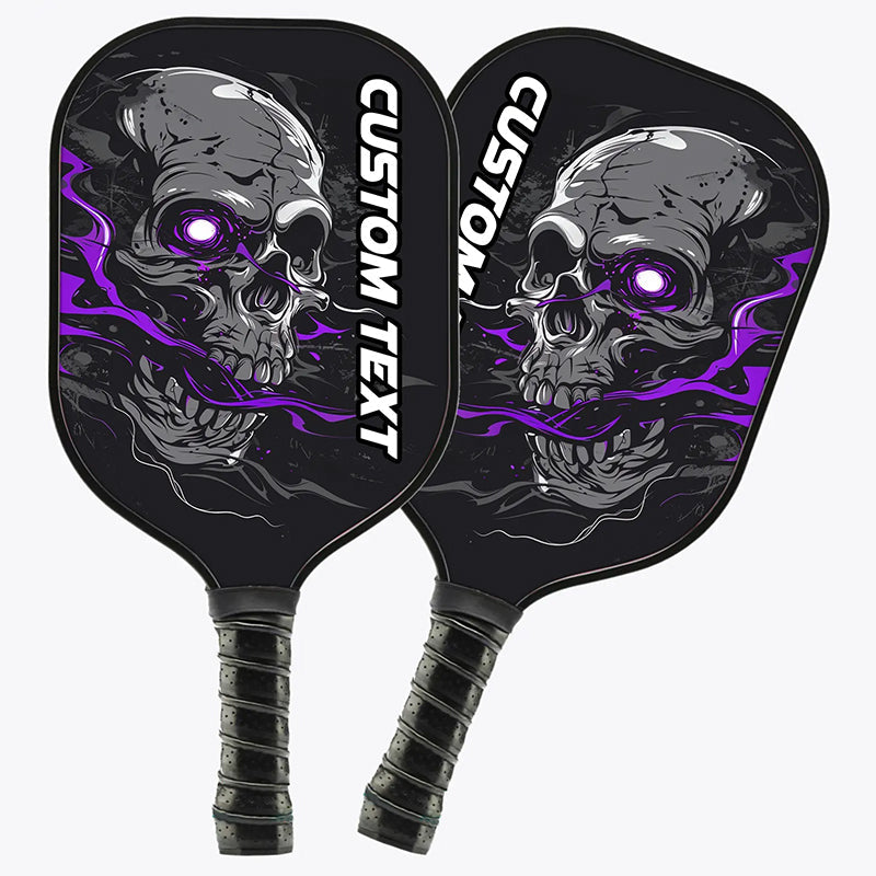 Custom Skull Pickleball Paddle For Men And Women, Pickleball Gifts | Purple