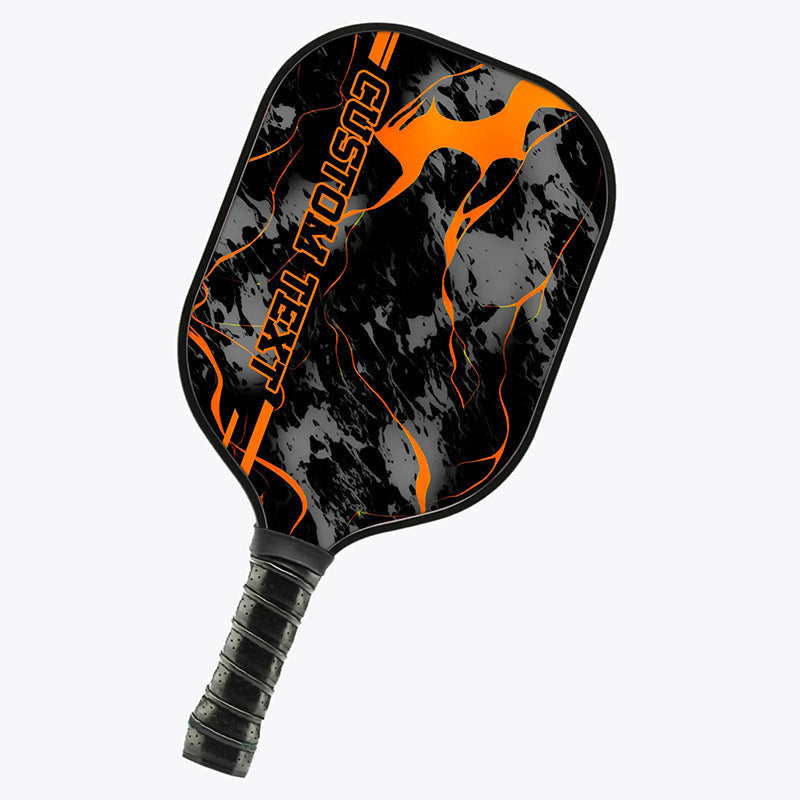 Orange Paint Splatter 3D Printed Custom Pickleball Paddles, Pickleball Gifts For Men And Women