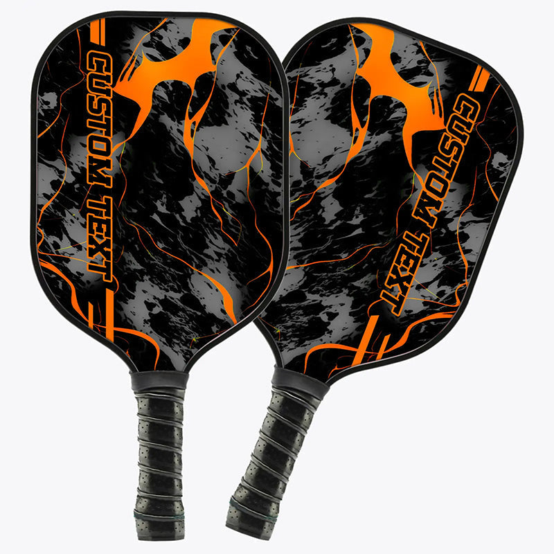 Orange Paint Splatter 3D Printed Custom Pickleball Paddles, Pickleball Gifts For Men And Women