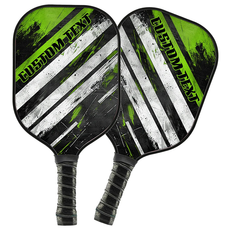 Black And Green Custom Pickleball Paddle For Pickleball Team Members, Personalized Pickleball Racket Gifts