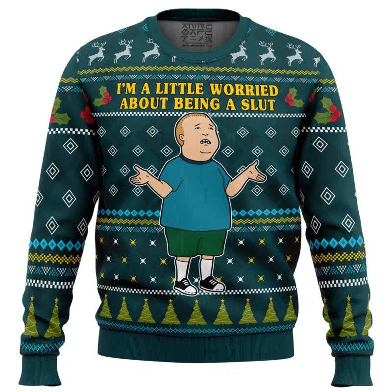I'm a Little Worried King Of The Hill Ugly Christmas Sweater