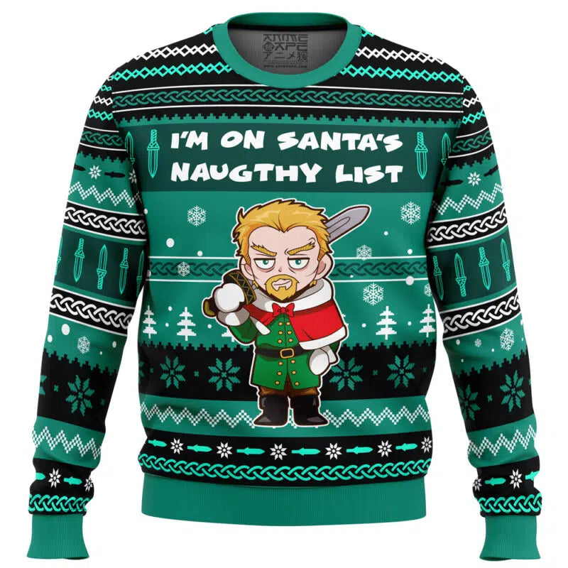 I'm on Santa's Naughty List Vinland Saga Ugly Christmas Sweater