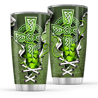 Irish Celtic Knot Cross Patrick Day Normal Tumbler - 20oz Stainless Steel Tumbler Cup - Irish Gift