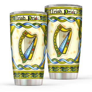 Irish Harp Celtic Classic Art Normal Tumbler - 20oz Stainless Steel Tumbler Cup - Irish Gift