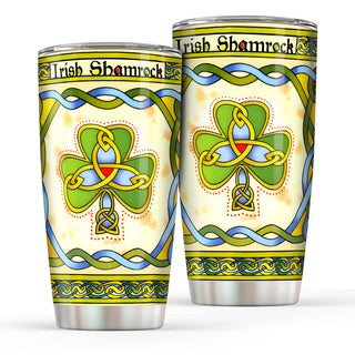 Irish Shamrock Celtic Classic Art Normal Tumbler - 20oz Stainless Steel Tumbler Cup - Irish Gift