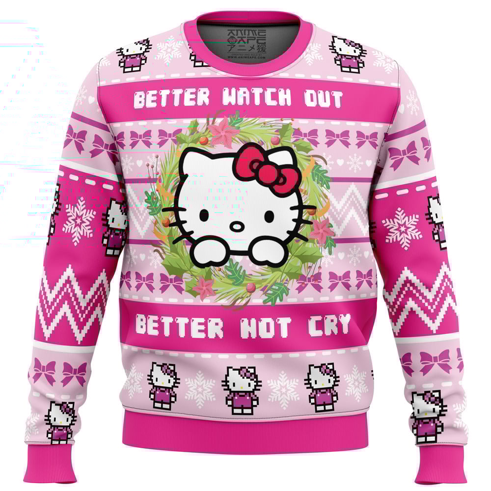 Hello Kitty is Coming to Town Ugly Christmas Sweater