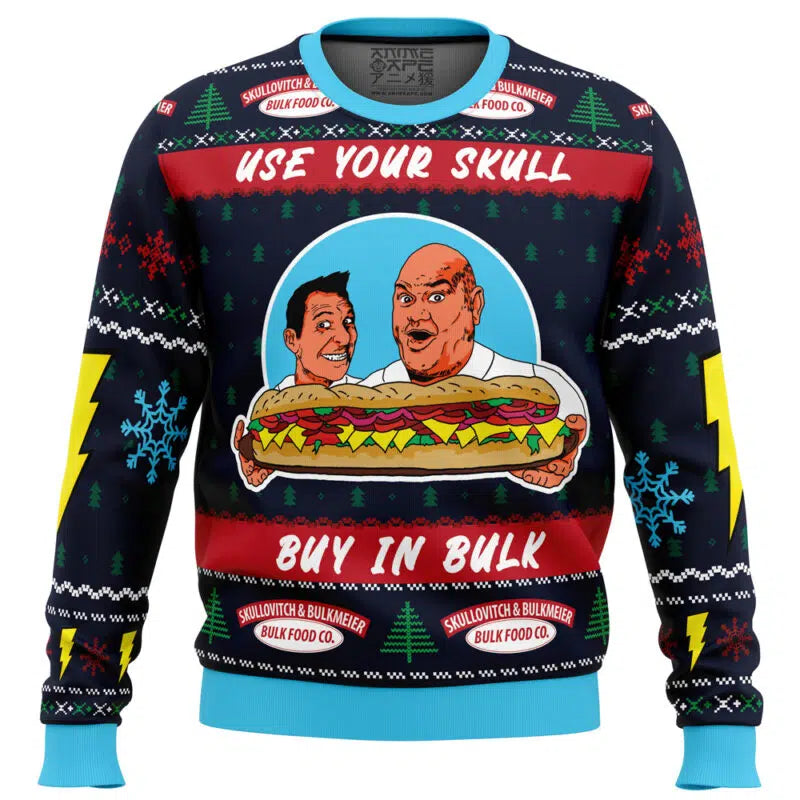 It’s Bulk and Skull Power Rangers Ugly Christmas Sweater