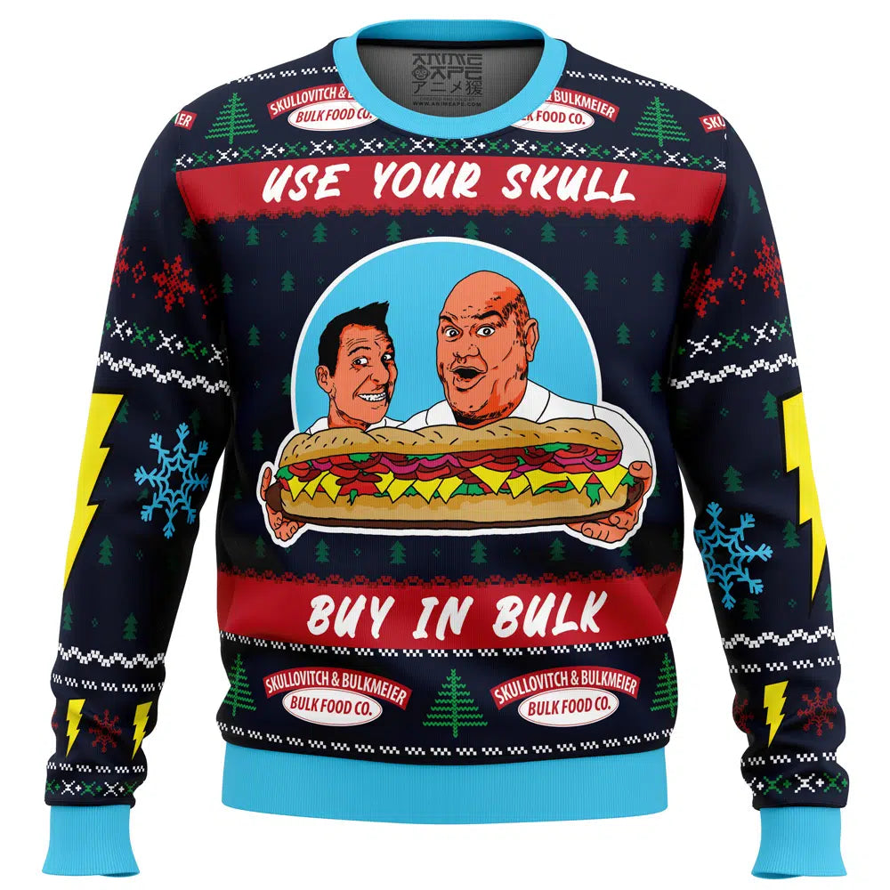 It’s Bulk and Skull Power Rangers Ugly Christmas Sweater