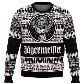 Unisex Jagermeister Black 3D Ugly Christmas Sweater For Men & Women Christmas Gift Sweater BH1369