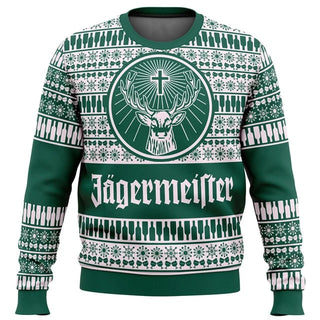 Unisex Jagermeister Green 3D Ugly Christmas Sweater For Men & Women Christmas Gift Sweater BH1370