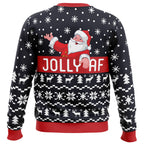 Jolly Af Santa Claus Ugly Christmas Sweater