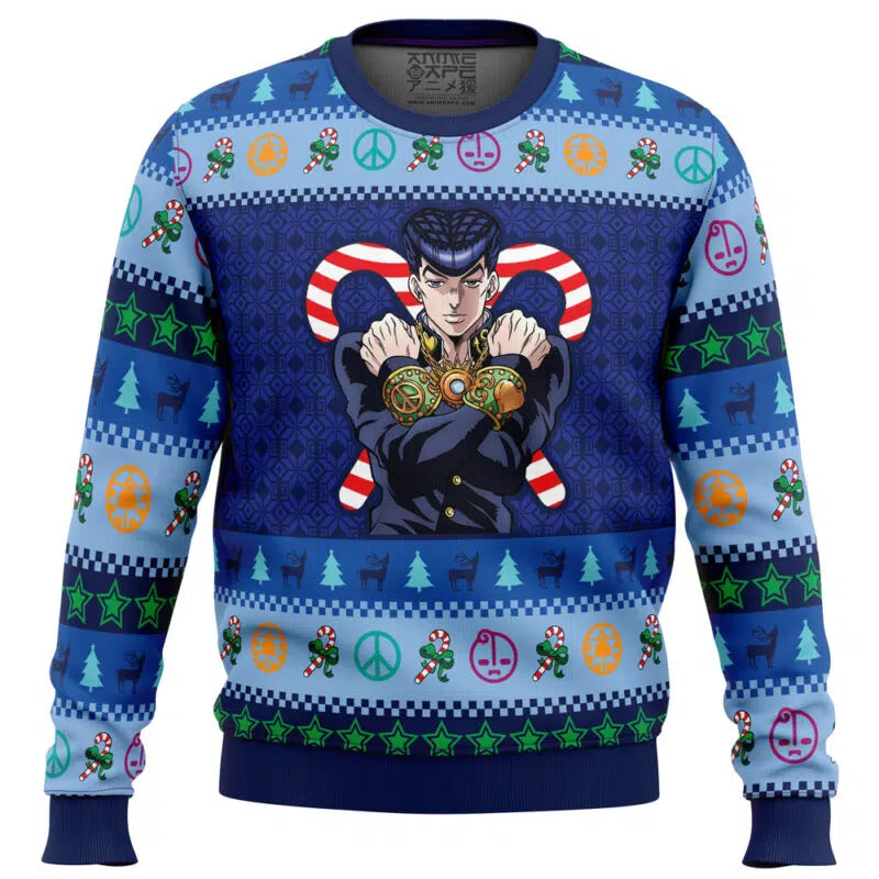 Josuke Higashikata Jojo's Bizarre Adventure Ugly Christmas Sweater