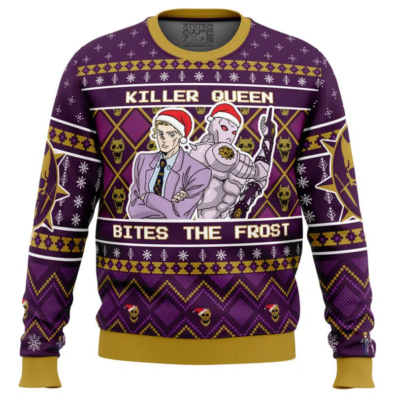 Killer Queen Bites The Frost Jojo's Bizarre Adventure Ugly Christmas Sweater