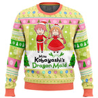 Kobayashi And Tooru Miss Kobayashi's Dragon Maid Ugly Christmas Sweater
