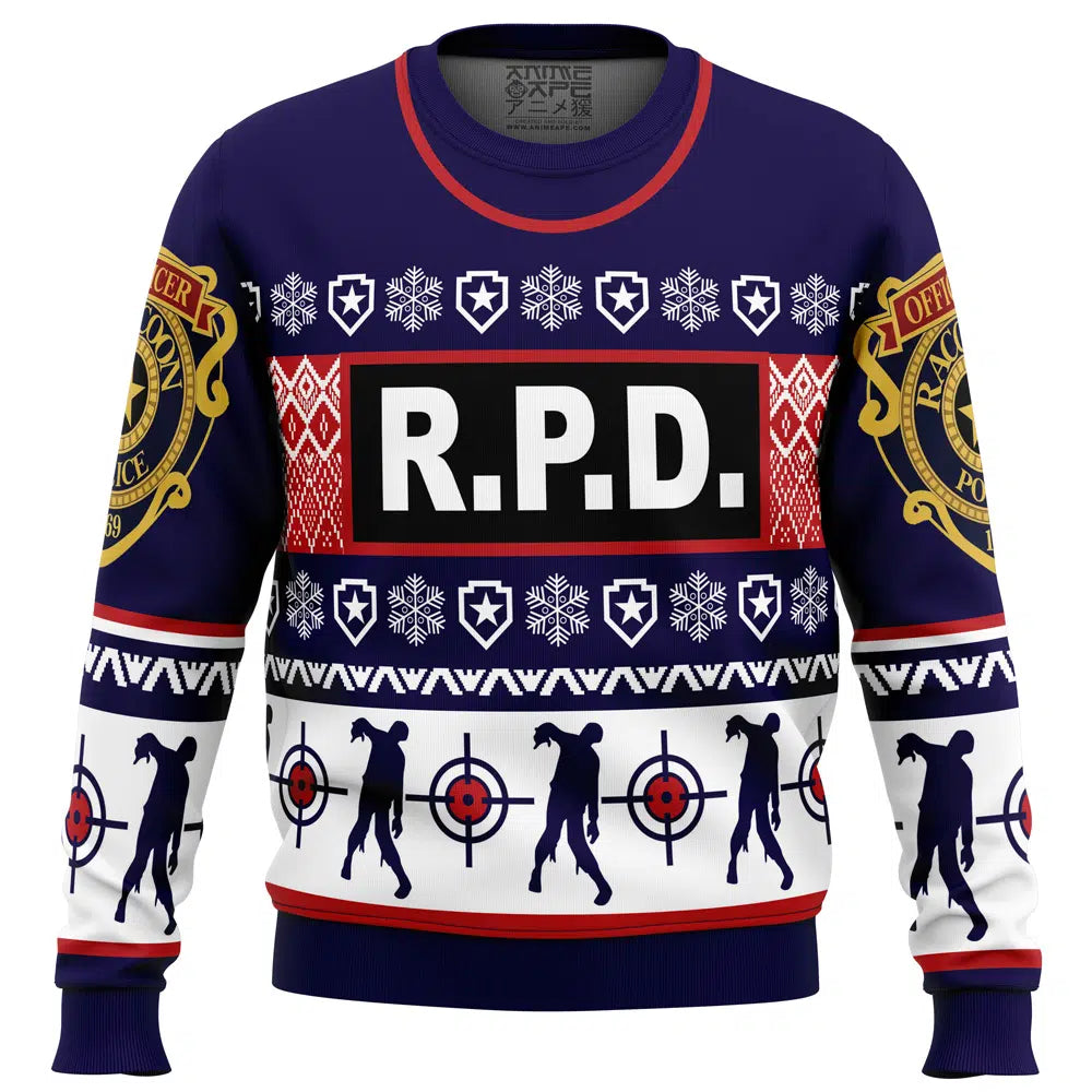 Leon Kennedy Bad Tidings Dead by Daylight Ugly Christmas Sweater