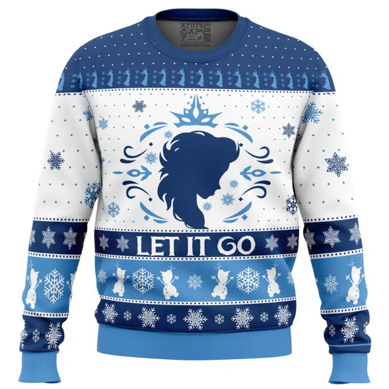 Let It Go Elsa Frozen Ugly Christmas Sweater