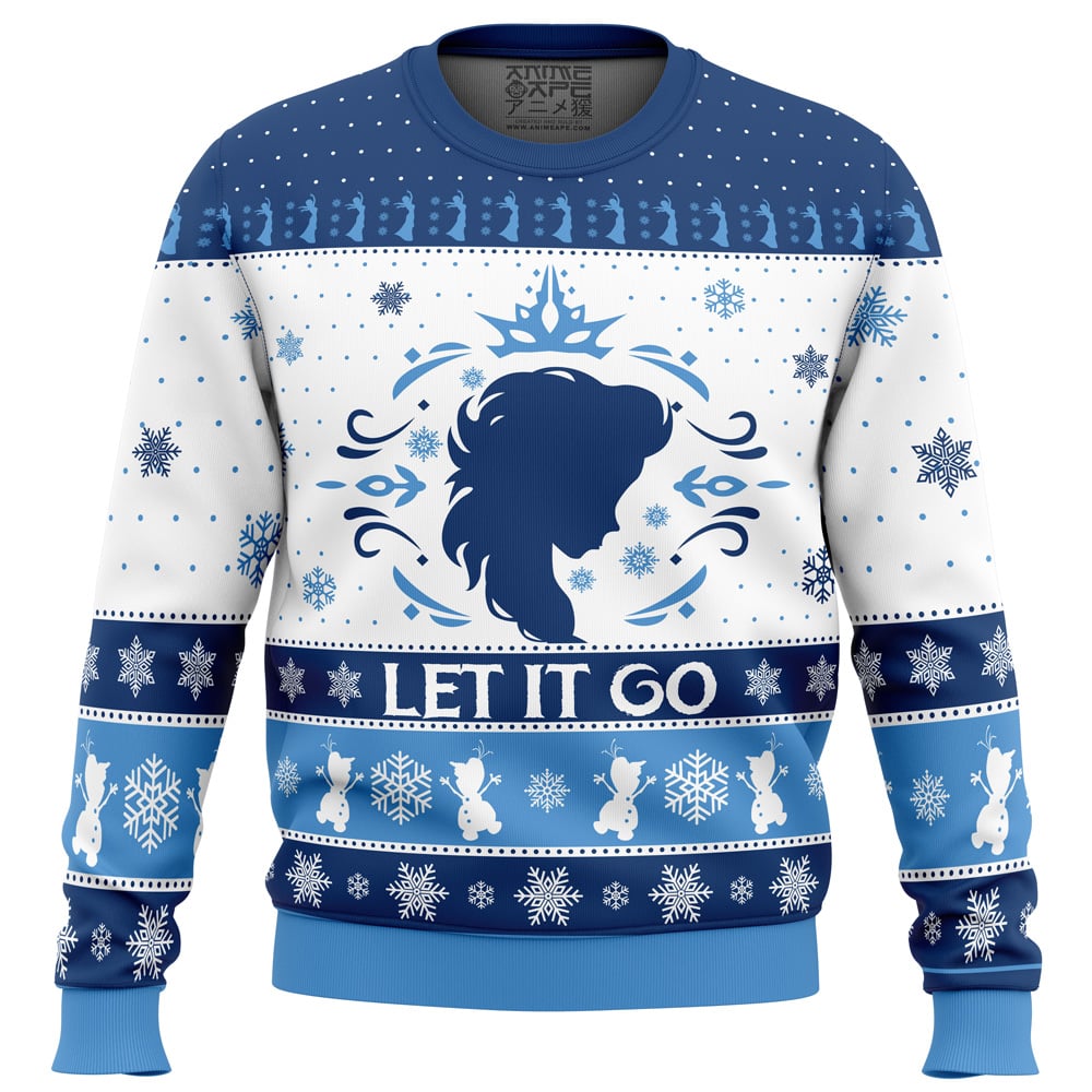 Let It Go Elsa Frozen Ugly Christmas Sweater