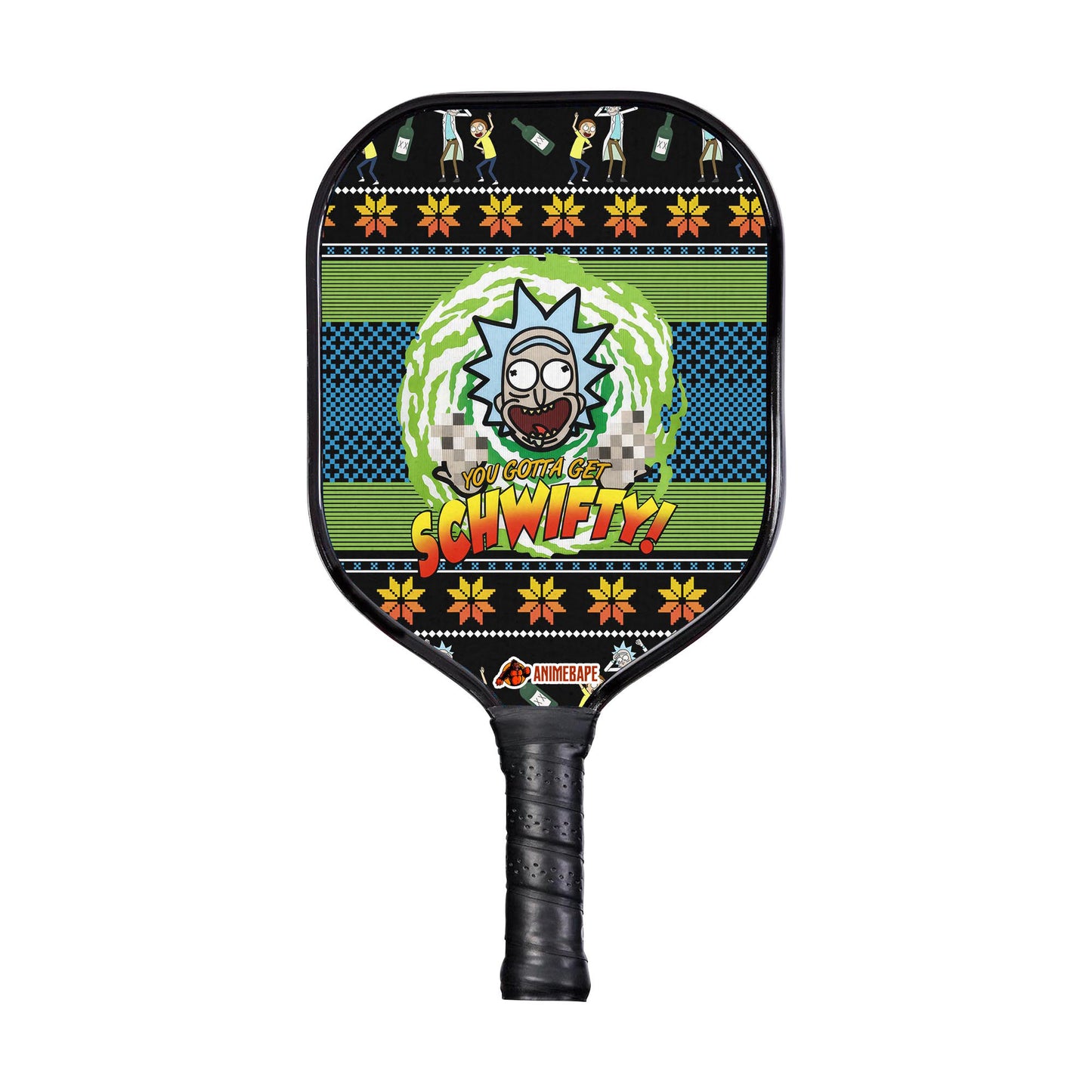 Custom Let Get Schwifty! Rick and Morty Pickleball Paddle