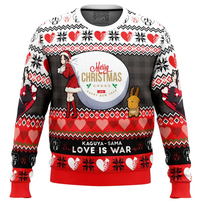 Merry Christmas And Happy New Year Kaguya-Sama Love Is War Ugly Christmas Sweater