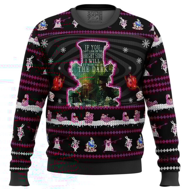 Mad Hatter Alice In Wonderland Ugly Christmas Sweater