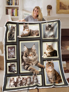 Maine Coon Cat Blanket Picture Frames Set Blanket Throws - Soft Lightweight Blanket Suitable For All Season