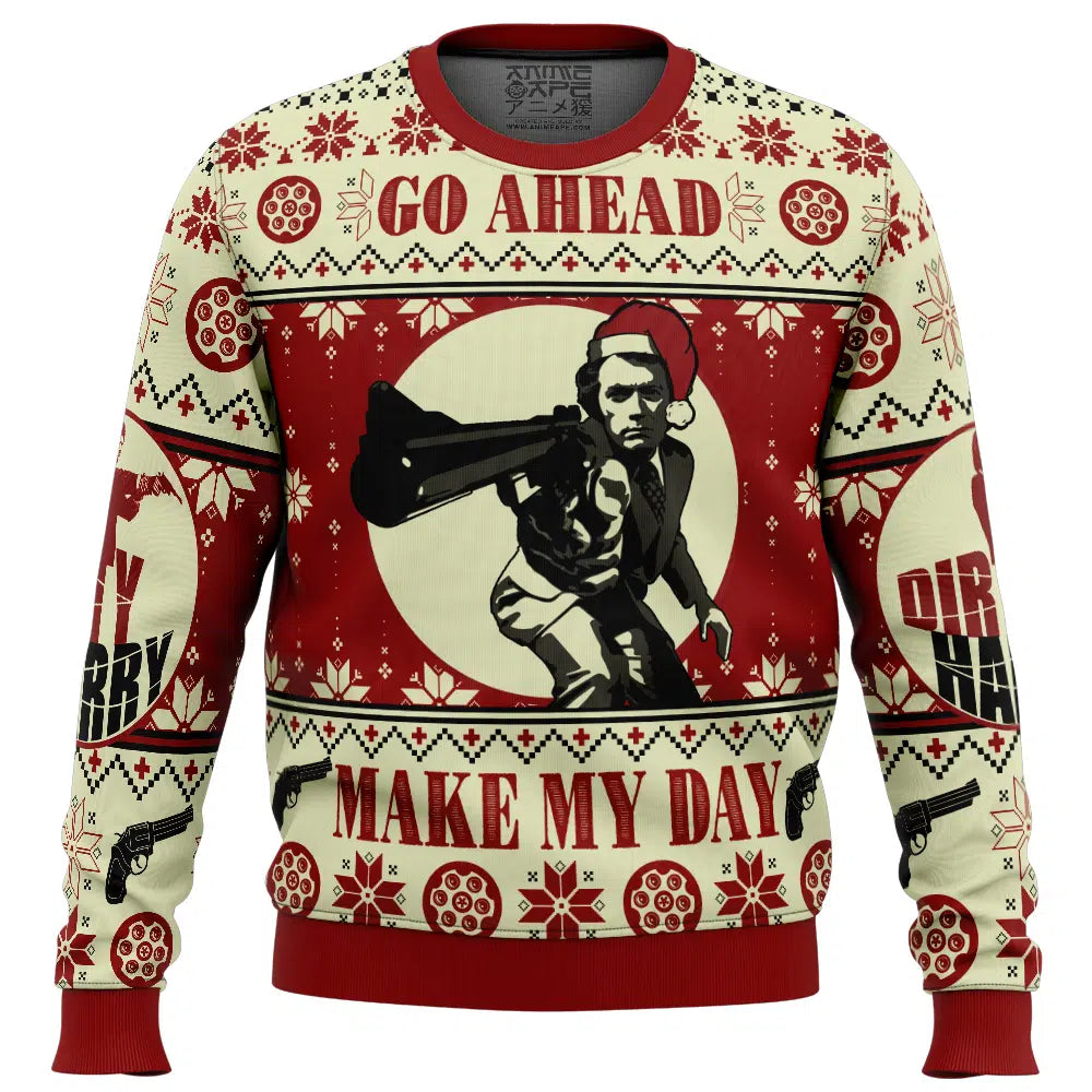 Make my Day Dirty Harry Ugly Christmas Sweater