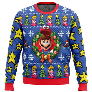 Zoom Into The Holidays With Mario Ugly Christmas Sweater For Men & Women Christmas Gift Sweater US4255