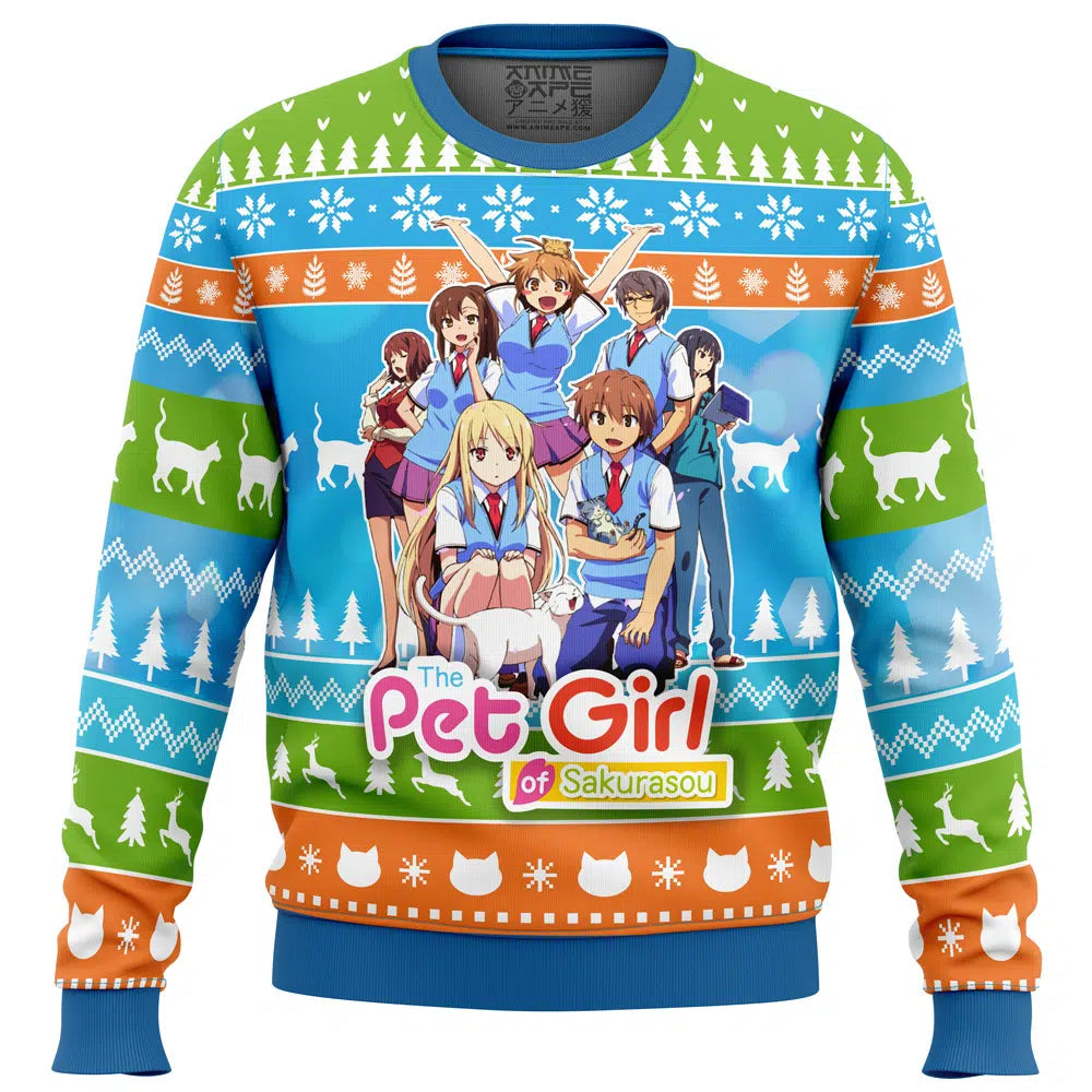Mashiro and Friends The Pet Girl of Sakurasou Ugly Christmas Sweater