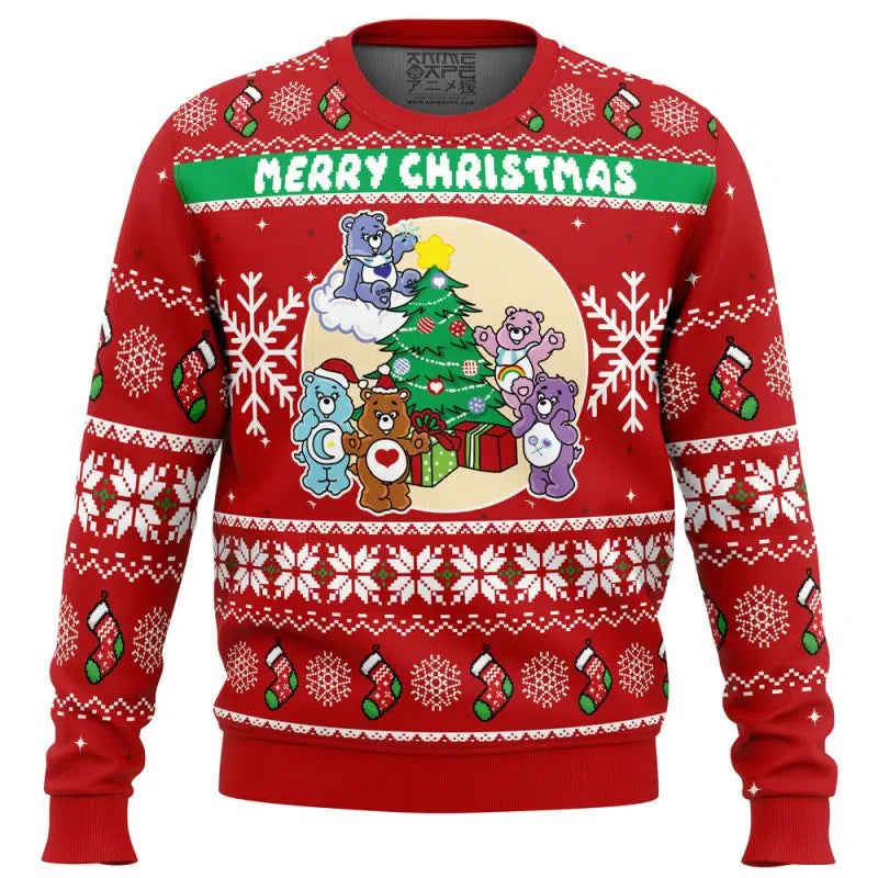 Merry Christmas Faux This Care Bears Ugly Christmas Sweater
