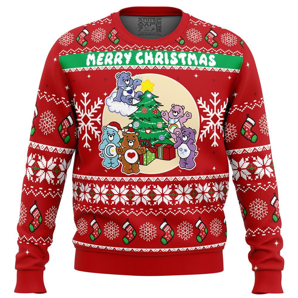 Merry Christmas Faux This Care Bears Ugly Christmas Sweater