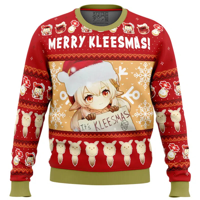 Merry Kleesmas Klee Genshin Impact Ugly Christmas Sweater