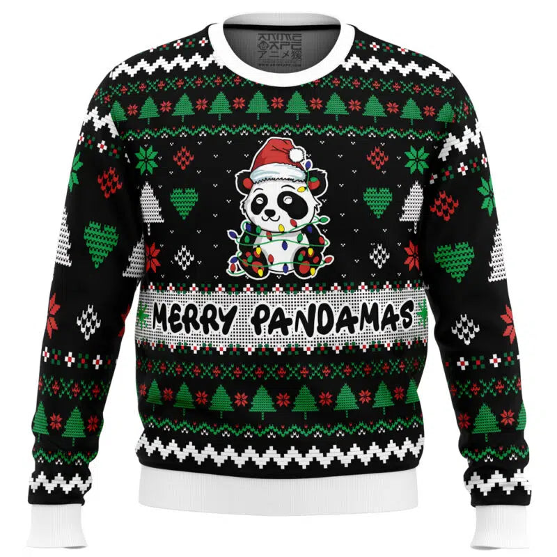 Merry Pandamas Ugly Christmas Sweater