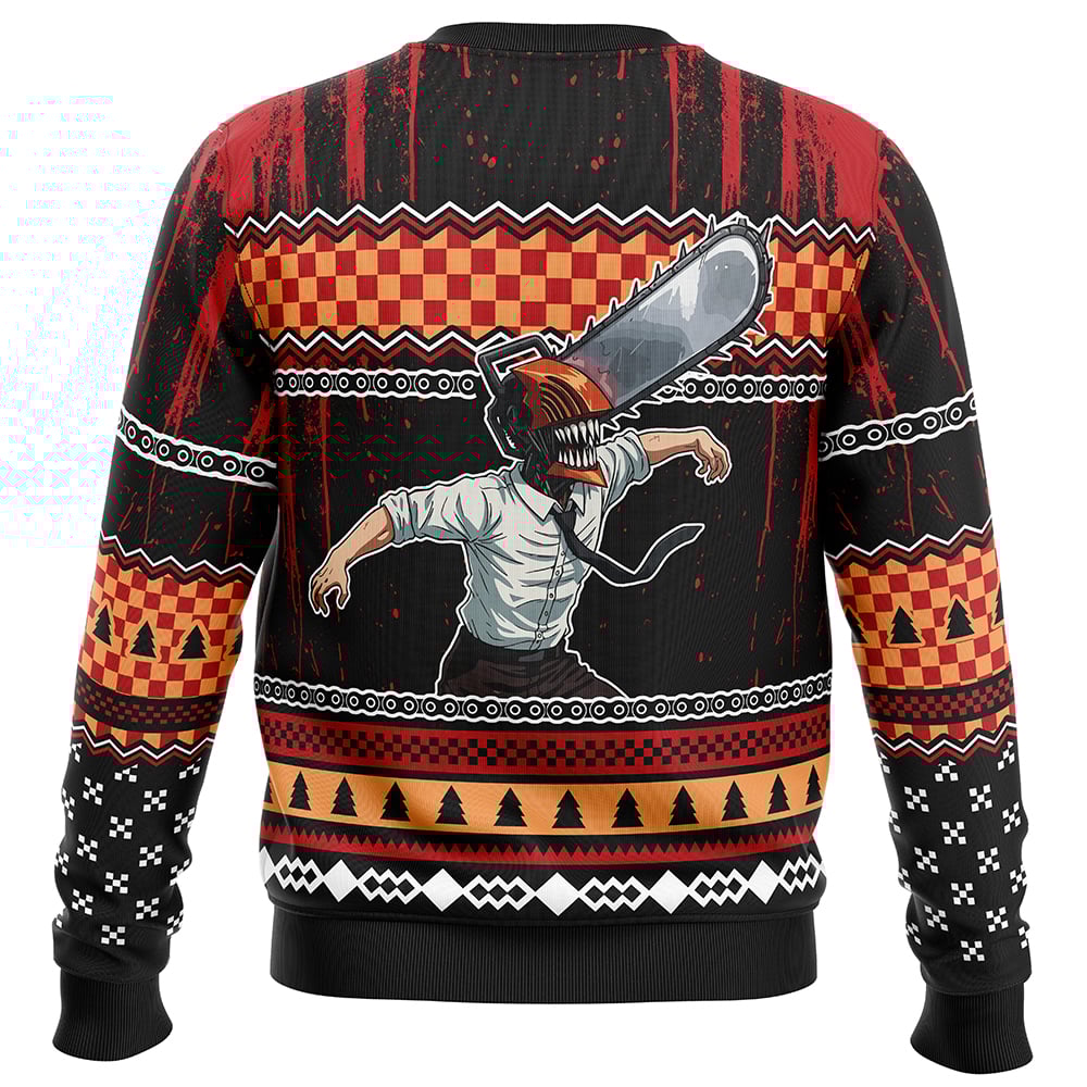 Merry Slaymas Denji Chainsaw Man Ugly Christmas Sweater