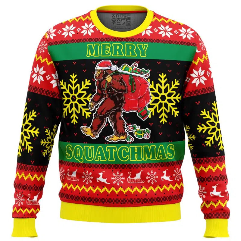 Merry Squatchmas Ugly Christmas Sweater