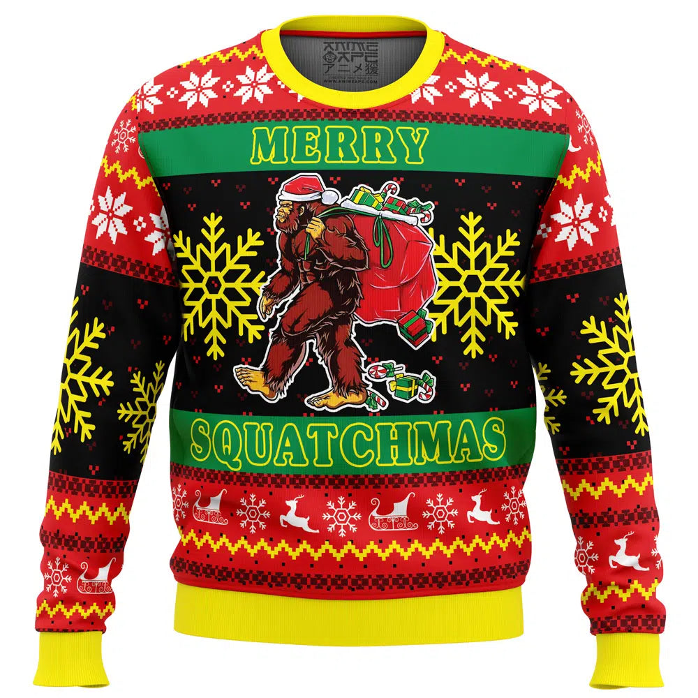 Merry Squatchmas Ugly Christmas Sweater