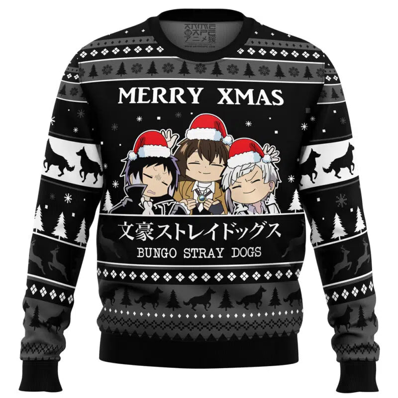 Merry Xmas Bungo Stray Dogs Ugly Christmas Sweater