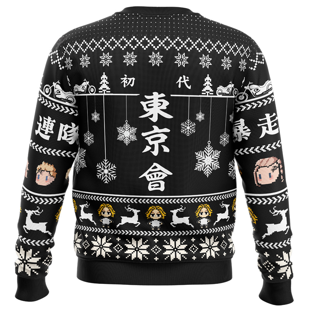 Mikey x Takemichi Christmas Ride Tokyo Revengers Ugly Christmas Sweater