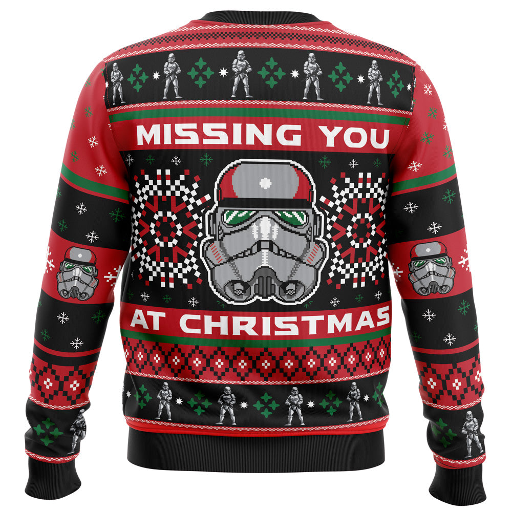 Missing You At Christmas Stormtrooper Star Wars Ugly Christmas Sweater