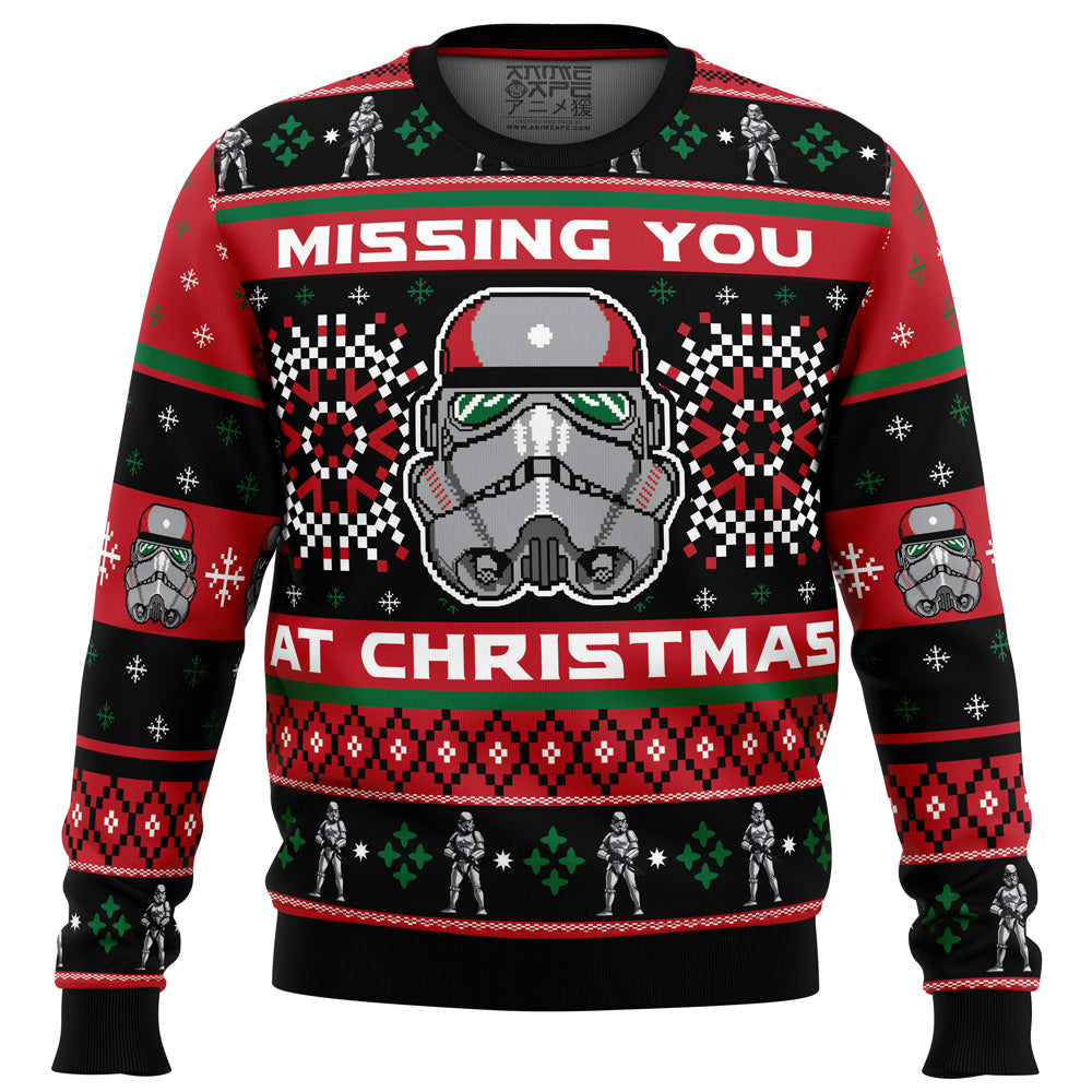 Missing You At Christmas Stormtrooper Star Wars Ugly Christmas Sweater