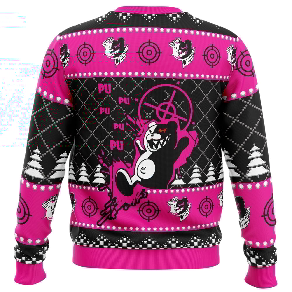 Monokuma Despair Danganronpa Ugly Christmas Sweater