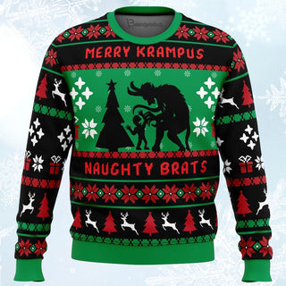 Naughty Brats Krampus Ugly Christmas Sweater For Men & Women Christmas Gift Sweater PT191