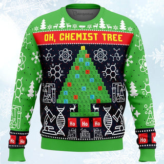 Oh, Chemist Tree Science Ugly Christmas Sweater For Men & Women Christmas Gift Sweater PT052